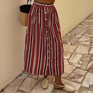 NWOT Doen Amaris Skirt in Montecito Stripe